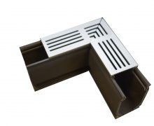 Ultra Drain hoekstuk aluminium silver