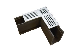 Ultra Drain hoekstuk aluminium silver