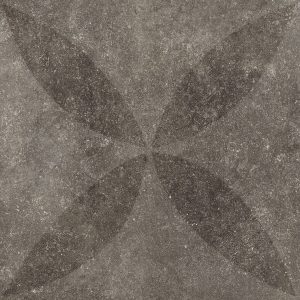 Solostone 70x70x3.2cm Hormigon Antracite Flower Decor